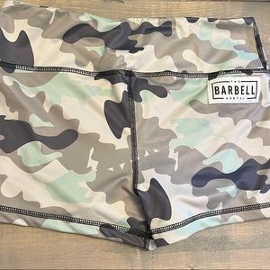 The Barbell Cartel camo shorts